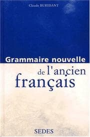 Tapa de Grammaire nouvelle de l'ancien français