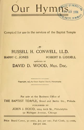 Tapa de Our hymns