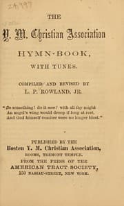 Tapa de Y. M. Christian Association hymn-book, with tunes