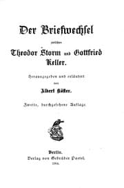 Tapa de Der Briefwechsel zwischen Theodor Storm und Gottfried Keller