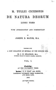 Tapa de M. Tullii Ciceronis De natura deorum ..