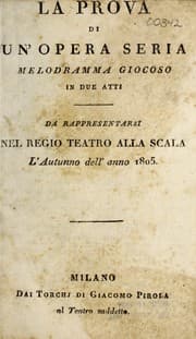 Tapa de La prova di un'opera seria
