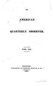 Tapa de The American Quarterly Observer
