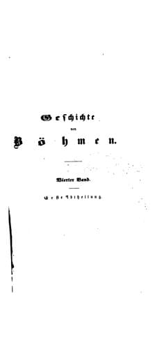 Tapa de Geschichte von Böhmen. 2e Abdr