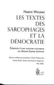 Tapa de Les textes des sarcophages et la démocratie