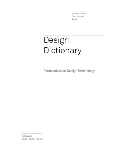 Tapa de Design dictionary