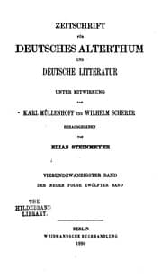Tapa de Zeitschrift für deutsches altertum und deutsche litteratur ...