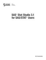 Tapa de SAS Stat Studio 3.1 for SAS/STAT users