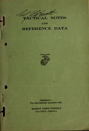 Tapa de Tactical notes and reference data
