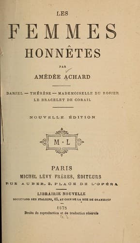 Tapa de Les femmes honnêtes