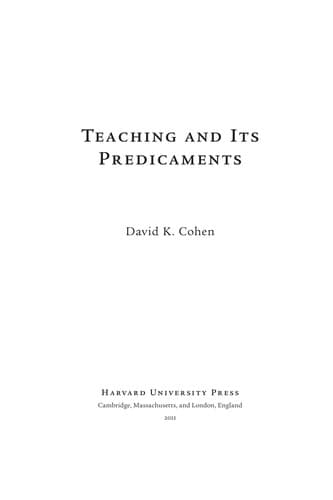 Tapa de Teaching and its predicaments