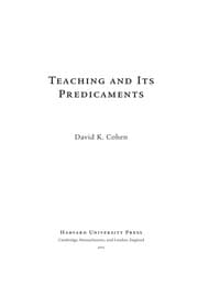 Tapa de Teaching and its predicaments