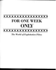 Tapa de For one week only