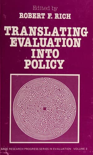 Tapa de Translating evaluation into policy