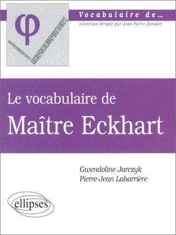 Tapa de Le vocabulaire de Maître Eckhart
