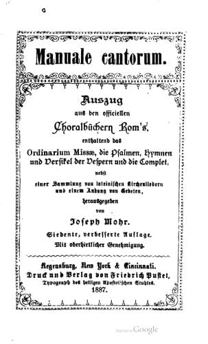 Tapa de Manuale cantorum