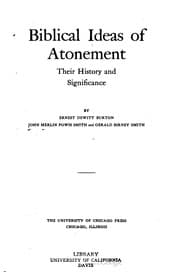 Tapa de Biblical ideas of atonement