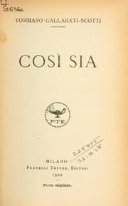 Tapa de Così sia