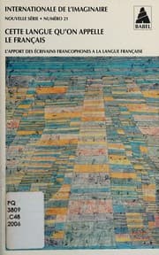 Tapa de Cette langue qu'on appelle le français