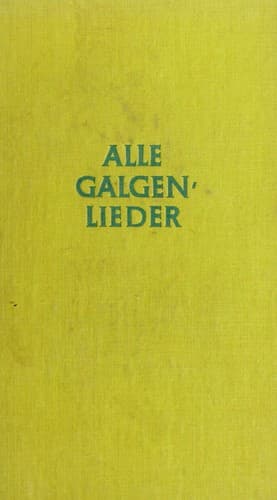 Tapa de Alle galgenlieder: Galgenlieder