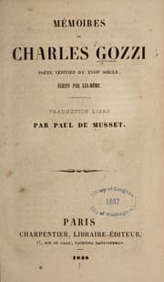 Tapa de Mémoires de Charles Gozzi ..