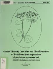 Tapa de Genetic diversity, gene flow and clonal structure of the Salmon River populations of MacFarlane's Four O'Clock Mirabilis Macfarlanei (Nyctaginaceae)