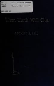 Tapa de Then truth will out