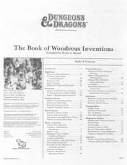 Tapa de The Book of Wondrous Inventions (D&D Fantasy Roleplaying, AC11)