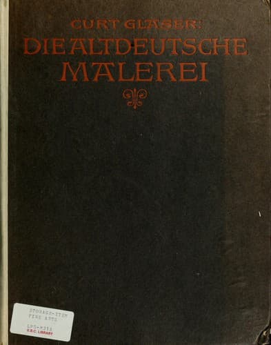 Tapa de Die altdeutsche Malerei