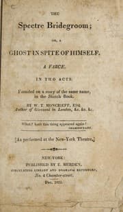 Tapa de The spectre bridegroom, or, A ghost in spite of himself