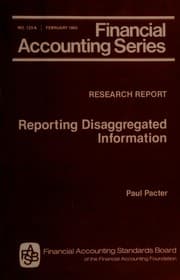 Tapa de Reporting disaggregated information