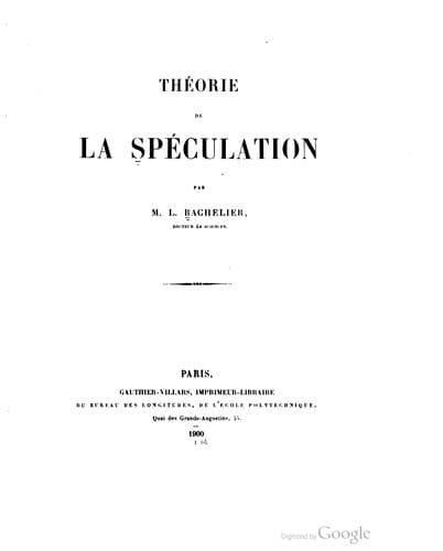 Tapa de Théorie de la spéculation