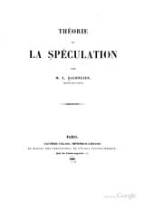 Tapa de Théorie de la spéculation