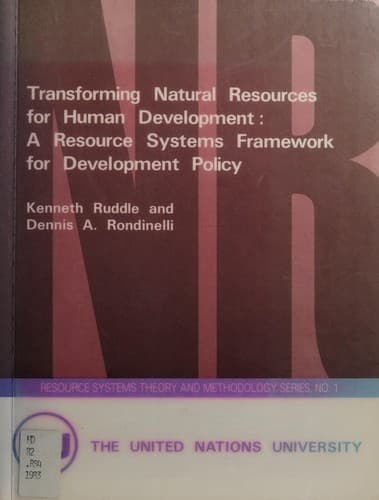 Tapa de Transforming natural resources for human development