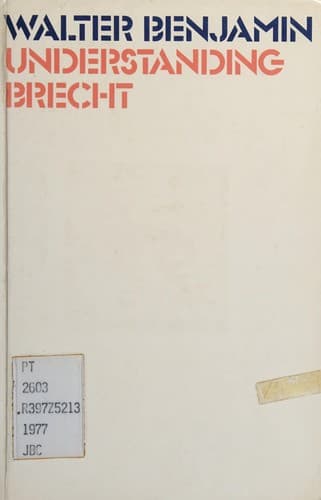 Tapa de Understanding Brecht