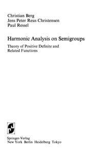 Tapa de Harmonic analysis on semigroups