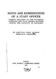 Tapa de Notes and reminiscences of a staff officer