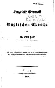 Tapa de Kurzgefasste Grammatik der englischen Sprache
