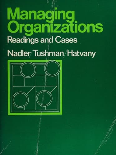 Tapa de Managing organizations