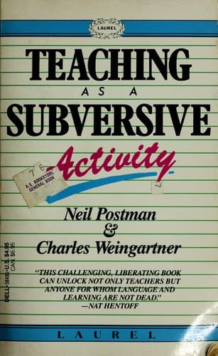 Tapa de Teaching as a Subversive Activity