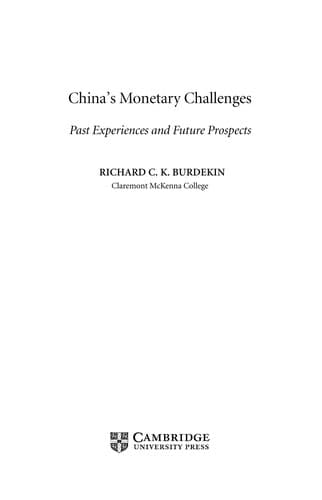 Tapa de China's monetary challenges