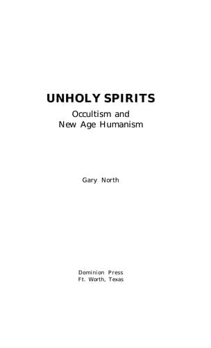 Tapa de Unholy Spirits