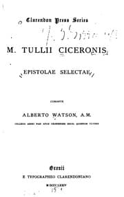 Tapa de Epistolae selectae curante Alberto Watson