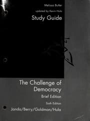 Tapa de Study Guide: Used with ...Janda-The Challenge of Democracy
