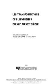 Tapa de Les transformations des universités du XIIIe au XXIe siècle