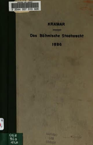 Tapa de Das böhmische Staatsrecht