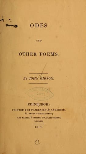 Tapa de Odes and other poems