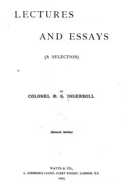 Tapa de Lectures and Essays (a Selection)