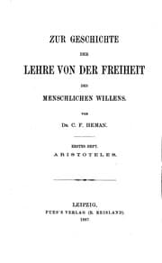 Tapa de Des Aristoteles Lehre von der Freiheit des menschlichen Willens