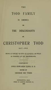 Tapa de The Todd family in America